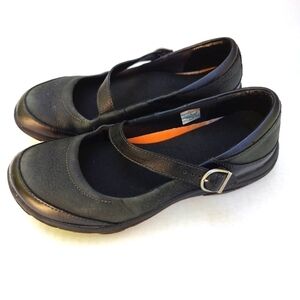 Merrell Dassie Mary Janes Shoe Black Leather Buckle Walking Casual Womens Size 8
